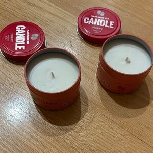 Poppy Red Scented Candle Set